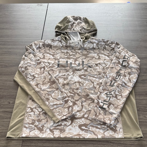 Huk Other - Huk Tan and Cream Camouflage Lightweight Pullover